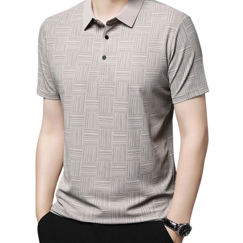 Men’s Printed Casual Polo Shirt