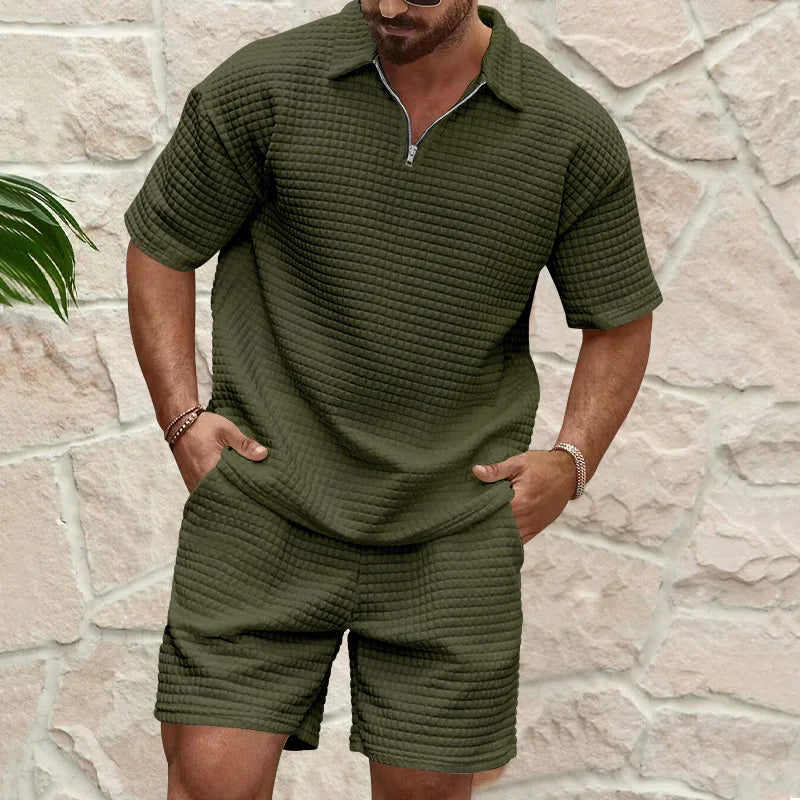 Men’s Plaid 2-Piece Summer Suit