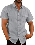 Cotton Linen Short Sleeve Shirt