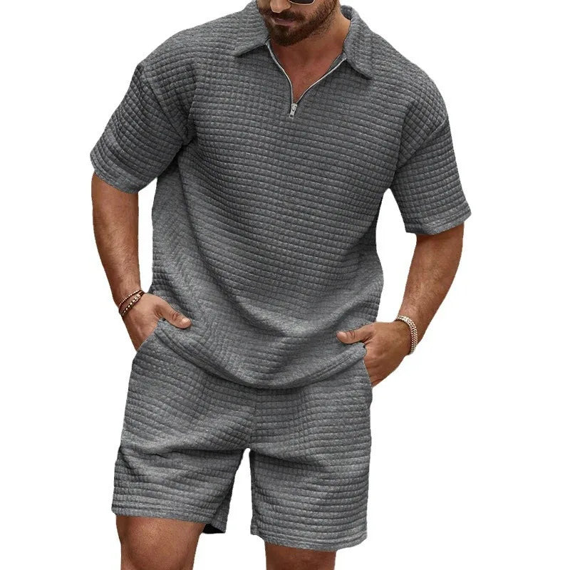Men’s Plaid 2-Piece Summer Suit