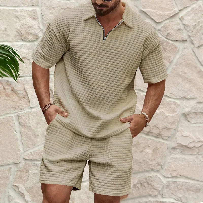 Men’s Plaid 2-Piece Summer Suit