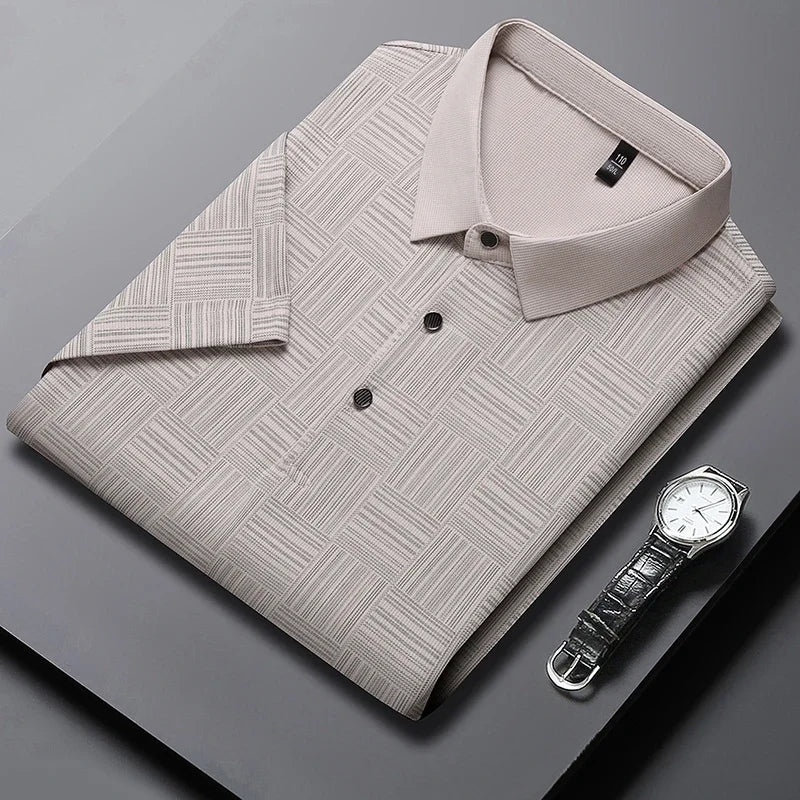 Men’s Printed Casual Polo Shirt